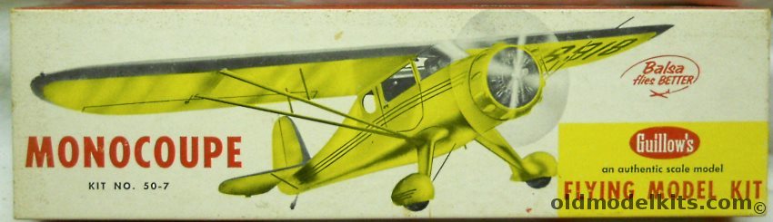 Guillows Monocoupe - Flying Aircraft Model, 50-7 plastic model kit